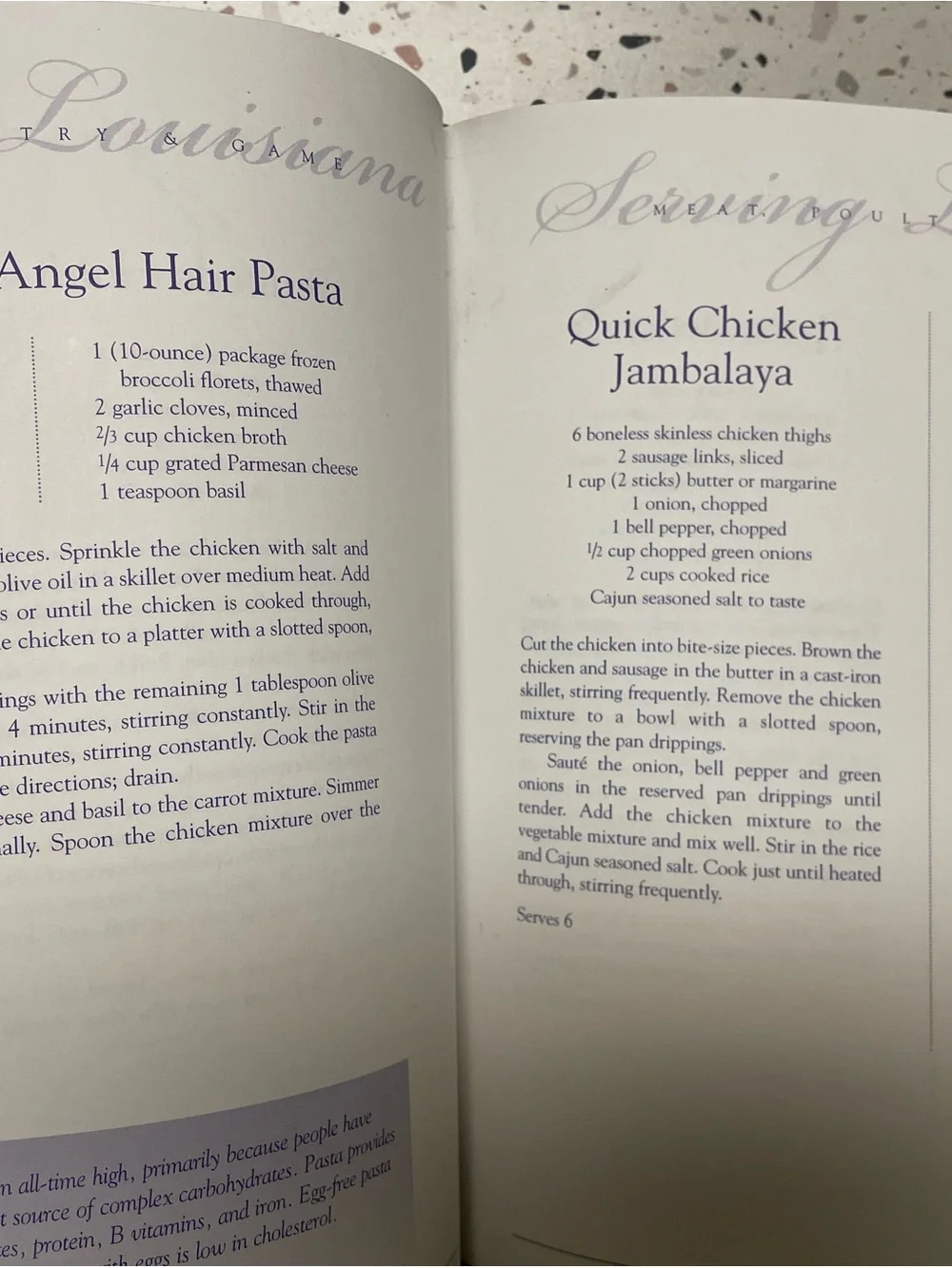 Serving Louisiana Cookbook with Rustic Market Cover